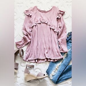 1.4.3. Story by Line Up Mauve Ruffled Blouse